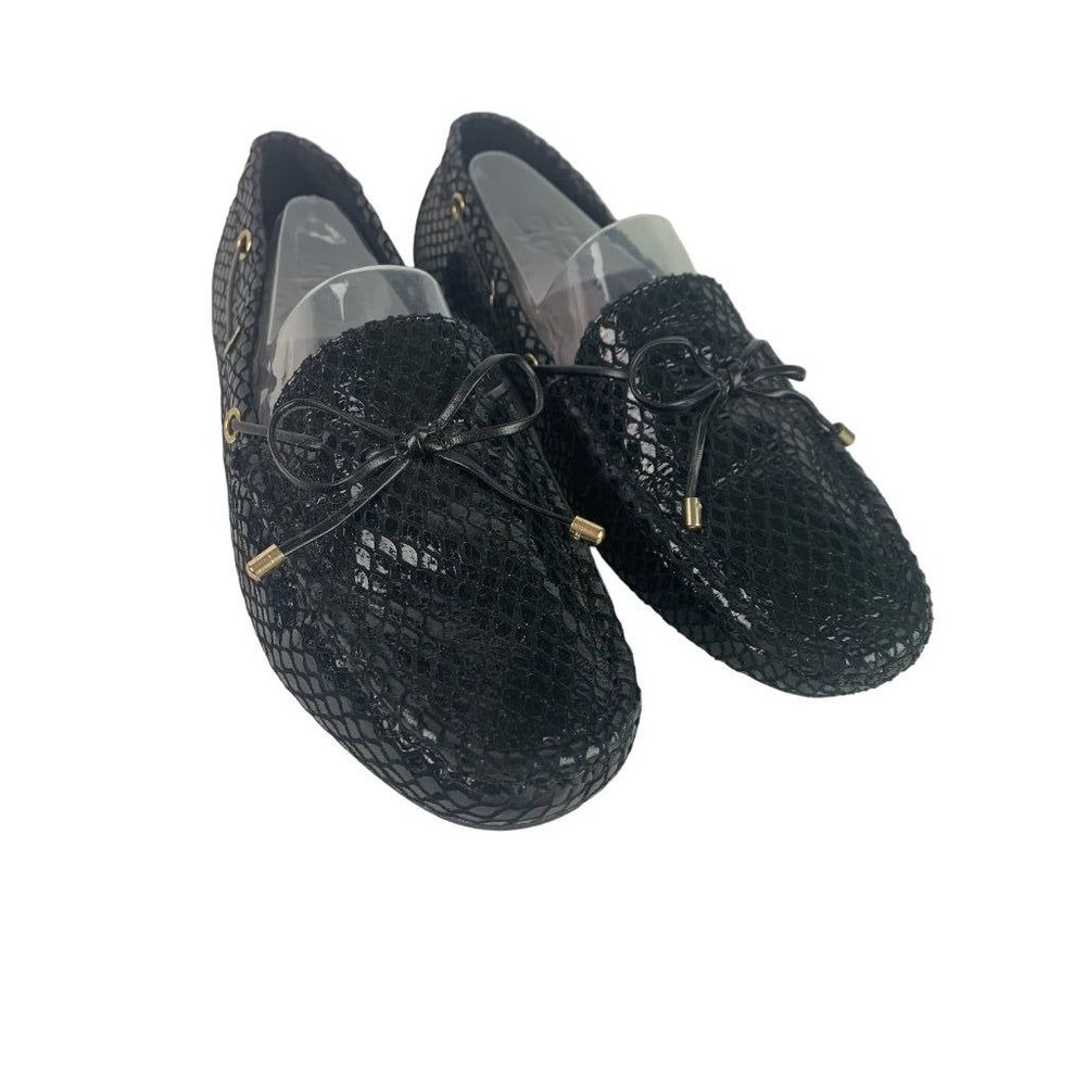 9M Isaac Mizrahi Live Black Patent Leather Women's Pull On Loafers Flats‎
